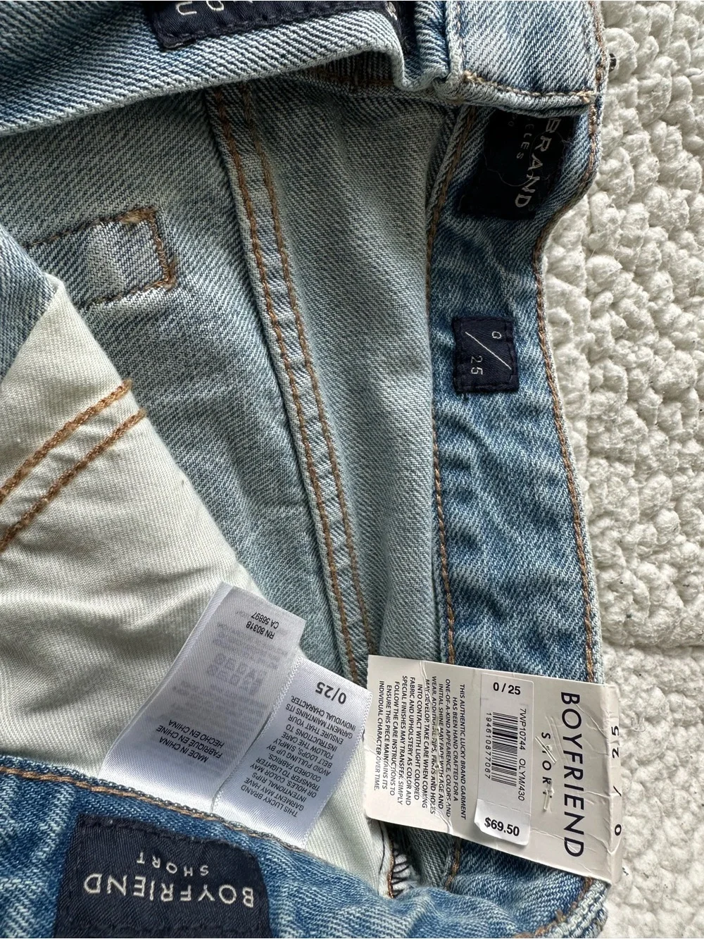 Lucky Brand Light Blue Cutoff Denim Shorts